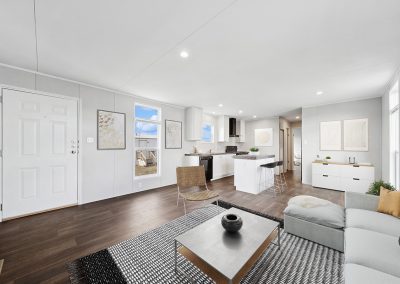 Model living room and entry way at Cedar Ridge Manufactured Homes in Wichita Kansas