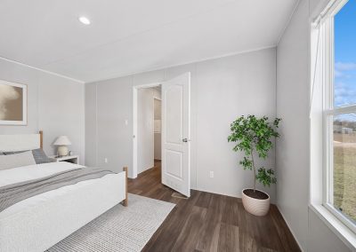 Model bedroom at Cedar Ridge Manufactured Homes in Wichita Kansas