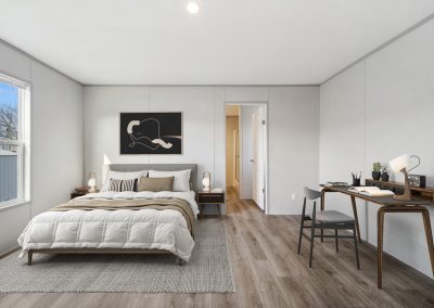 Model bedroom at Cedar Ridge Manufactured Homes in Wichita Kansas