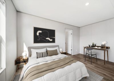 Model bedroom at Cedar Ridge Manufactured Homes in Wichita Kansas