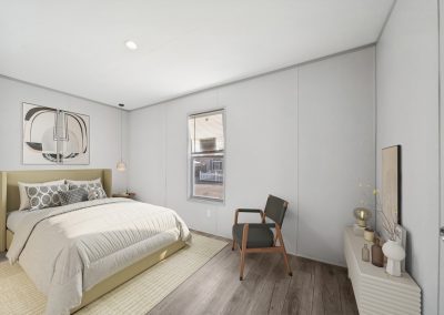 Model bedroom at Cedar Ridge Manufactured Homes in Wichita Kansas