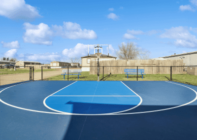 Community basketball court at Cedar Ridge Manufactured Homes in Wichita Kansas
