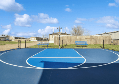 Community basketball court at Cedar Ridge Manufactured Homes in Wichita, Kansas